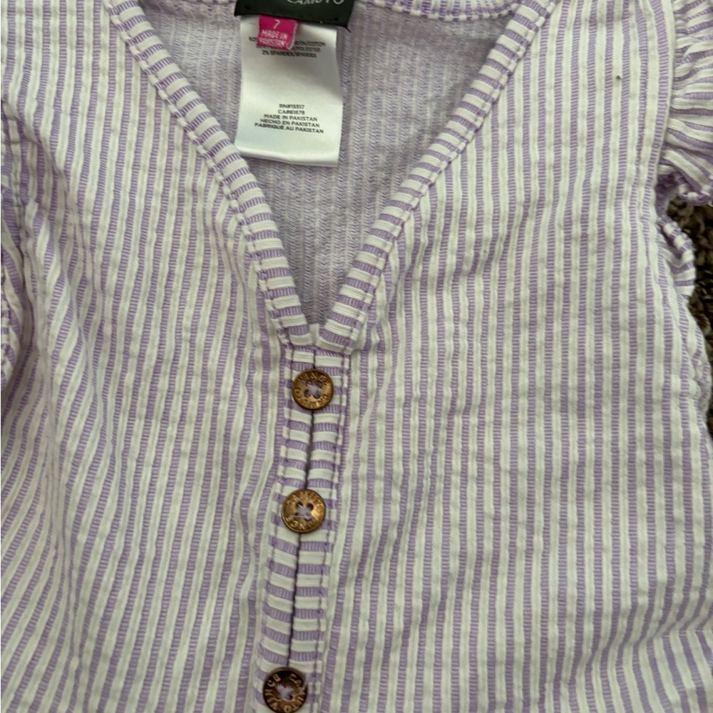 Vince Camuto purple and White Tiered Sundress - Picture 2 of 5